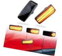 Wivplex Luz indicadora lateral del guardabarros del coche Luz de señal giro lateral dinámica, guardabarros secuencial, para Mercedes-Benz W201 190 W202 W124 W140 R129(Black Updated version)
