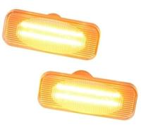 Wivplex Luz indicadora lateral del guardabarros del coche Luz intermitente secuencial de señal giro lateral dinámica, para Opel Omega B Stufenheck Caravanwhite, 2 uds.