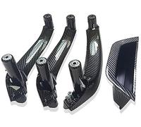 Wivplex Manija de puerta interior coche Rhd fibra carbono izquierda derecha, para Bmw, para X3, para X4 F25 F26 2010-2016 embellecedor del marco de la manija de la puerta del coche(BLACK Rhd 4pcs Set)