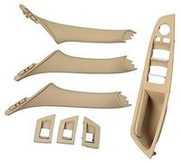 Wivplex Manija de Puerta Interior Coche Rhd Negro Beige Gris, para Bmw, para Serie 5 F10 F11 F18 520 523 525 528 530 embellecedor del marco de la manija de la puerta del coche(BLACK Rhd Beige 7pcs)