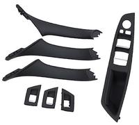 Wivplex Manija de Puerta Interior Coche Rhd Negro Beige Gris, para Bmw, para Serie 5 F10 F11 F18 520 523 525 528 530 embellecedor del marco de la manija de la puerta del coche(BLACK Rhd Black 7pcs)