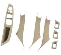 Wivplex Molduras interiores de coche Lhd Rhd, para Bmw F10 F11 520I 523I, para 525I 528I, para 530I, para Serie 5 2011-2017 embellecedor del marco de la manija de la puerta del coche(BLACK LHD Beige)