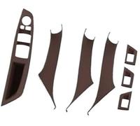 Wivplex Molduras interiores de coche Lhd Rhd, para Bmw F10 F11 520I 523I, para 525I 528I, para 530I, para Serie 5 2011-2017 embellecedor del marco de la manija de la puerta del coche(BLACK LHD Brown)
