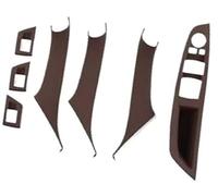 Wivplex Molduras interiores de coche Lhd Rhd, para Bmw F10 F11 520I 523I, para 525I 528I, para 530I, para Serie 5 2011-2017 embellecedor del marco de la manija de la puerta del coche(BLACK RHD Brown)