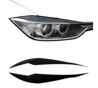 Wivplex Pegatinas embellecedoras for faros delanteros de Serie 3 F30 y F35 (2013-2018), color negro brillante, ABS carbono Adhesivo para faros delanteros(Gloss Blcak)