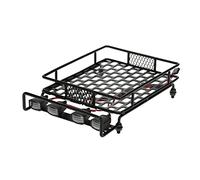 Wivplex Piezas de actualización Portaequipajes de Metal 2 Luces Blancas 2 Rojas for Traxxas, for HSP Portaequipajes para Coches de Juguete