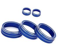 Wivplex Piezas de pegatinas de botones automáticos, for Golf, Mk7 2016 2017 2018 2019 2020 Perilla de aire acondicionado del coche Botón de control de volumen de audio Decoración circular Cubierta del