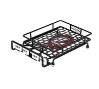 Wivplex Portaequipajes de Techo Grande, Mediano y pequeño, con Luces Redondas o cuadradas, for vehículos RC Crawler axiales SCX10 1/10 Portaequipajes para Coches de Juguete(Large Quadrate 2)