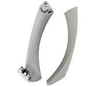 Wivplex Reemplazo de manija puerta interior coche, para Bmw, para Serie 3 E90 E91 E92 316 318 320 325 328I 2005-2012 embellecedor del marco de la manija de la puerta del coche(Gray Left Set)
