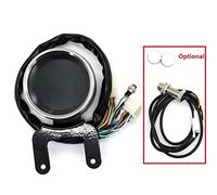 Wivplex Tacómetro universal motocicleta 12000 RPM, medidor digital multifunción, odómetro viaje, velocímetro, nivel aceite Medidor de velocidad para bicicletas(Gauge and Sensor)