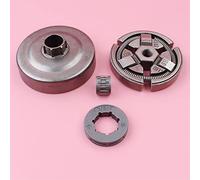 Wivplex Tambor de embrague 3/8 llanta piñón 7 dientes, for Husqvarna, 55 51 50 motosierra herramienta jardín repuesto con Kit rodamiento agujas Patilla de cambio de bicicleta