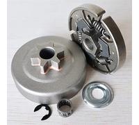 Wivplex Tambor de Embrague P 7 Piñón Llanta Cojinete de Agujas Arandela E Clip Embrague, for Piezas de reparación Sthil 017 018 MS170 MS180 Kit de Embrague para cortacésped