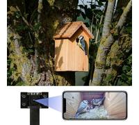 WIWACAM Cámara WiFi para caja de pájaros, WLAN 4K HD, video en vivo al teléfono, fácil instalación en la mayoría de las cajas de pájaros, casa de pájaros, comederos de casa de pájaros, para