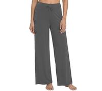 WiWi Pantalones de pijama para mujer, viscosa de bambú, pantalones súper suaves, talla grande, refrescantes, pierna ancha, pantalones deportivos casuales para yoga, tallas S-4X, A-iron Gris, XL