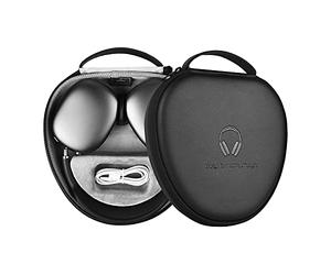 WIWU Funda para AirPods MAX con Modo de suspensión, Funda Inteligente Mejorada para Auriculares, Funda de Transporte de Viaje Ultrafina con energía Permanente, Bolsa de Almacenamiento rígida (Negro)