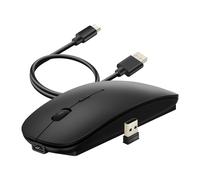 wiwu Ratón inalámbrico y dongle USB 2.4G compacto recargable,