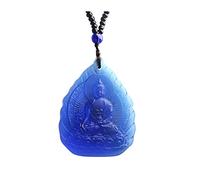 Wixine 1 collar con colgante de Buda, estatua de medicina, amuleto de cristal bendecido