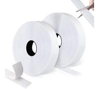 Wixovo 8m x 20mm Cinta de Cierre de Gancho y Bucle Autoadhesiva, Tira Adhesiva Doble Cara Extra Fuerte para Sujeción y Organización, Ideal para Mosquiteras, Hogar, Oficina y Manualidades DIY, Blanco