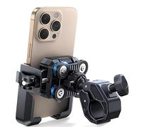 Wixovo Soporte movil Moto, 360°Rotación, Soporte Móvil Bicicleta - Antivibración & Antideslizante, No Obstruye la Camara, Compatible con movil 5,4-7,2"