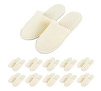 WIYETY 10 pares de pantuflas para invitados de hotel: zapatillas de forro polar coral, zapatillas de terciopelo de algodón lavables unisex, zapatillas con cerradas para casa, baño, interior, hote