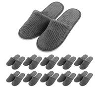 WIYETY 10 pares de pantuflas para invitados de hotel: zapatillas de forro polar coral, zapatillas de terciopelo de algodón lavables unisex, zapatillas con cerradas para casa, baño, interior, hote