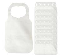 WIYETY 100 baberos desechables adultos, delantal de comer, para adultos mayores o niños (blanco)