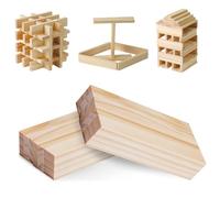 WIYETY 100 bloques de madera para manualidades, barra de madera, bloques de madera, bloques de madera, para rompecabezas, proyectos de bricolaje y manualidades, 100 x 20 x 7 mm