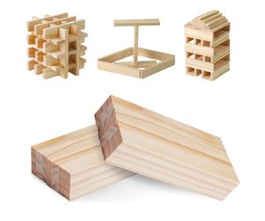 WIYETY 100 bloques de madera para manualidades, barra de madera, bloques de madera, bloques de madera, para rompecabezas, proyectos de bricolaje y manualidades, 100 x 20 x 7 mm