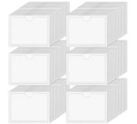 WIYETY 102 soportes para etiquetas autoadhesivos, 6 cm x 10 cm, autoadhesivos, para tarjetas de visita, para oficina, escuela, organización