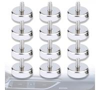 WIYETY 12 imanes de neodimio: imanes con rosca, perno roscado M4, 20 mm, imán de olla con 14 kg de fuerza de tracción, pequeños imanes para tornillos, ojales o ganchos, imanes redondos de neodimio con