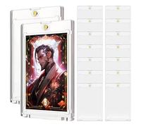 WIYETY 16 soportes magnéticos para tarjetas de 65 x 90 mm, rígidas transparentes, 35 PT, soporte magnético para tarjetas UV, fundas para tarjetas estándar, tarjetas Yugioh, tarjetas deportivas