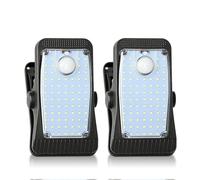 WIYETY 2 lámparas solares para exteriores: lámpara solar LED con sensor de movimiento, USB y modo de carga dual solar, para jardín, IP65, resistente al agua, lámpara solar para terraza, balcón, valla