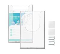WIYETY 2 Soportes para Folletos de Pared A6: Soporte de Plástico Transparente para Colgar Revistas, Menús y Documentos