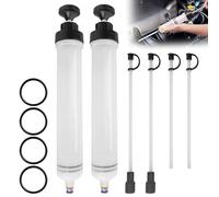 WIYETY 2 unidades de bomba de extracción de aceite de 500 ml, bomba de mano con 2 mangueras y 1 par de anillos de goma de repuesto, bomba de extracción, para motor de transmisión de líquido de freno