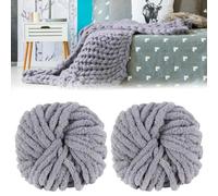 WIYETY 2 Unidades de Hilo de Lana Gruesa 500 g (250 g*2), Lana Gruesa, Tejer con los brazos voluminosos, Utilizado por almohadas, mantas, bufandas y gorros, así como camas para mascotas, cojines