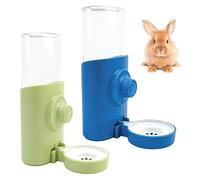 WIYETY 2 unidades dispensador automático de agua conejo: botella colgante para mascotas, botella de agua automática, botella de agua para conejos, chinchilla, erizo, ardilla, hurón (azul + verde, 600