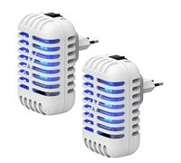 WIYETY 2 unidades matainsectos eléctrico: red exterior segura UV lámpara mosquitera, trampa para moscas eléctrica, limpieza silenciosa, enchufe para salón, cocina, dormitorio, terraza