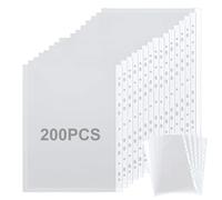 WIYETY 200 fundas para folletos A4: fundas transparentes con 11 agujeros, transparentes de alta calidad, fundas transparentes de plástico A4 para oficina/escuela