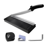 WIYETY 3 en 1 A4 Cortador de papel: Cortador de palanca manual, para hasta 8 hojas, Cortador de papel A4/B5/A5/B6/B7 con bisel de esquina, perforador para cartón, papel y manualidades para oficina