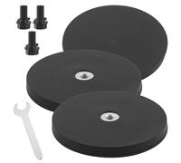 WIYETY 3 imanes de neodimio engomados, grandes, fuertes, diámetro de 88 mm, con rosca exterior M6 y llave hexagonal pequeña, 30 kg de fuerza de sujeción, imanes atornillables para tornillos, ojal o