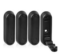 WIYETY 4 ganchos plegables para ropa, color negro: ganchos plegables de pared 90°, ganchos de pared, percheros de acero inoxidable, para colgar abrigos, toallas, mochilas