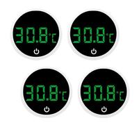 WIYETY 4 termómetros de acuario: mini termómetro digital para acuario, grados Celsius, accesorios para control de temperatura, termómetro interior para acuarios de agua dulce y marinos