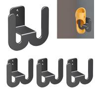 WIYETY 4 Zapatero Pared Montado: Zapatero Montado en la Pared Soporte para Zapatos de Pared Sin Perforar，Metallo Zapatero Estante Colgante para Puerta de Entrada