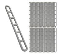 WIYETY 40 elementos tensores para toldos, de plástico, de alta resistencia, 6 agujeros, color gris, escalera tensora estable para camping, toldos para exteriores, campings