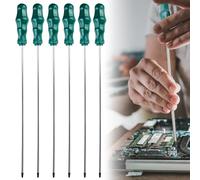 WIYETY 6 destornilladores Torx largos: destornilladores magnéticos, juego de destornilladores con mango de plástico, longitud de la hoja 400 mm (T15, T20, T25, T27, T30, T40)