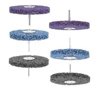 WIYETY 6 discos CSD de 100 mm: disco abrasivo CBS, disco de limpieza, discos abrasivos para amoladora angular, disco de limpieza grueso para eliminación de óxido y eliminación de pintura (lila, azul y