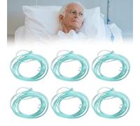 WIYETY 6 gafas de oxígeno para adultos: 5 m desechables de tubo de oxígeno verde, resistentes a dobleces, gafas médicas de oxígeno de 6 canales, gafas de nariz, para uso diario (verde)