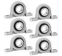 WIYETY 6 Piezas Rodamientos de Cojinetes: Cojinete de Bloque de Almohada Base de Cojinete Aleación de Zinc Soporte de Rodamiento Bridas de Rodamiento Rodamientos de Bolas Autoajuste Cojinete de Eje