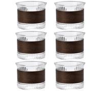 WIYETY 6 tazas de café de cristal para espresso: taza de té pequeña, vasos de postre de pared gruesa capuchino, tazas de café, tazas de whisky, regalos para amantes del café, mujeres, hombres, mejor