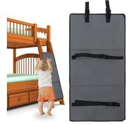 WIYETY 78 x 38 x 1,5 cm cubierta de escalera de litera: plegable cama litera escalera tapicería con hebillas ajustables, protección de escalera ajustable con hebillas seguras (gris)